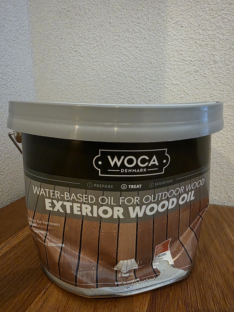 Woca Exterior Wood Oil Roodbruin (Blik is gedeukt)